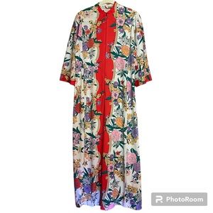 Evelyn Pearson Vintage 1960s Floral Print House Dress